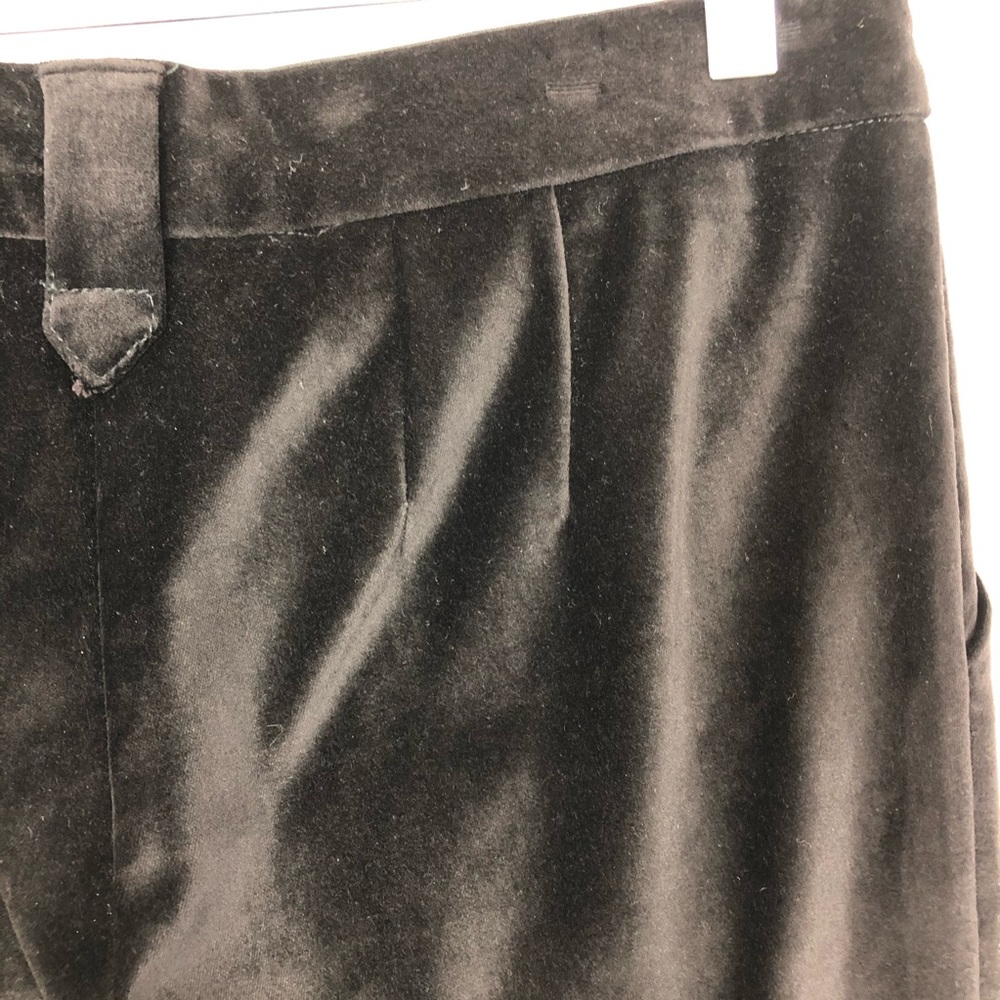 Hale Bob Black Velour Pant with Gold Hardware Sz 6 - Picture 5 of 8
